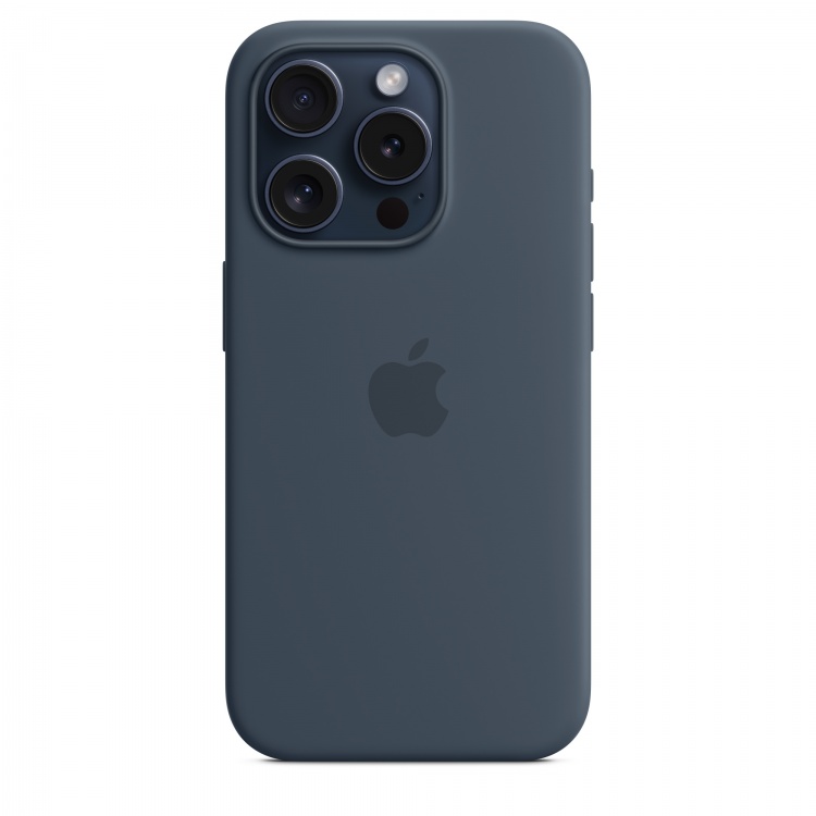 Чохол Apple Silicone Case для iPhone 15 Pro with MagSafe (Storm Blue)