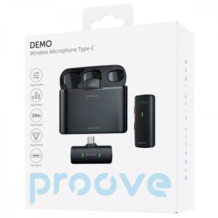 Беспроводной петличный микрофон Proove Demo Type-C