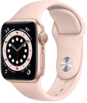 Apple Watch Series 6 40mm Gold Aluminum Case with Pink Sand Sport Band (MG123) бу