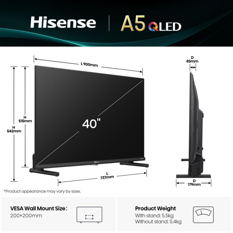 Телевізор Hisense 40 40A5Q (UA)
