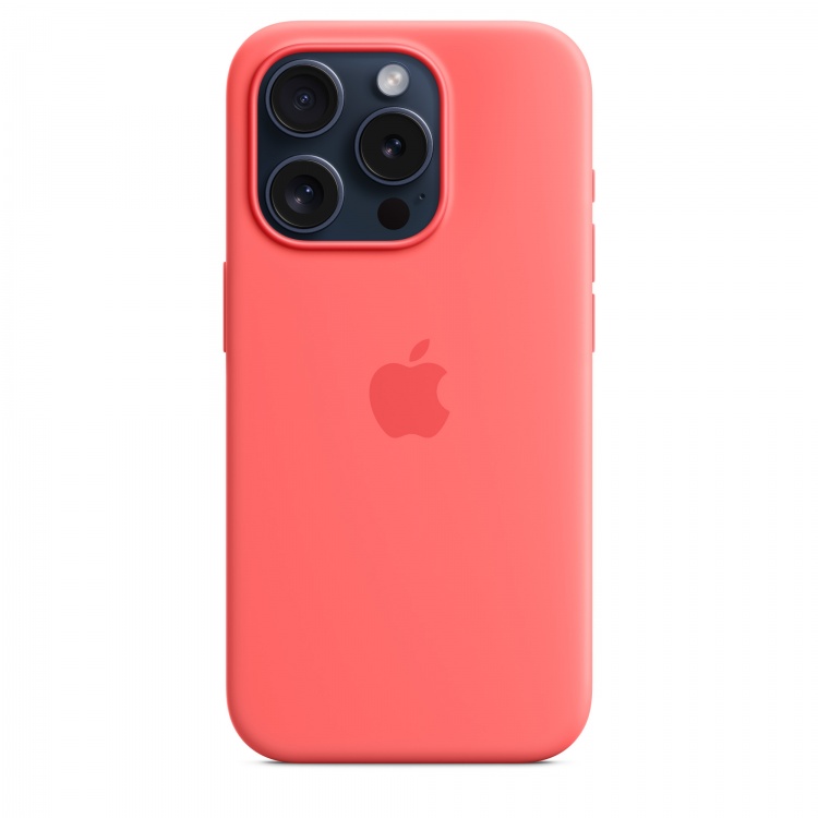 Чехол Apple Silicone Case для iPhone 15 Pro with MagSafe (Guava)