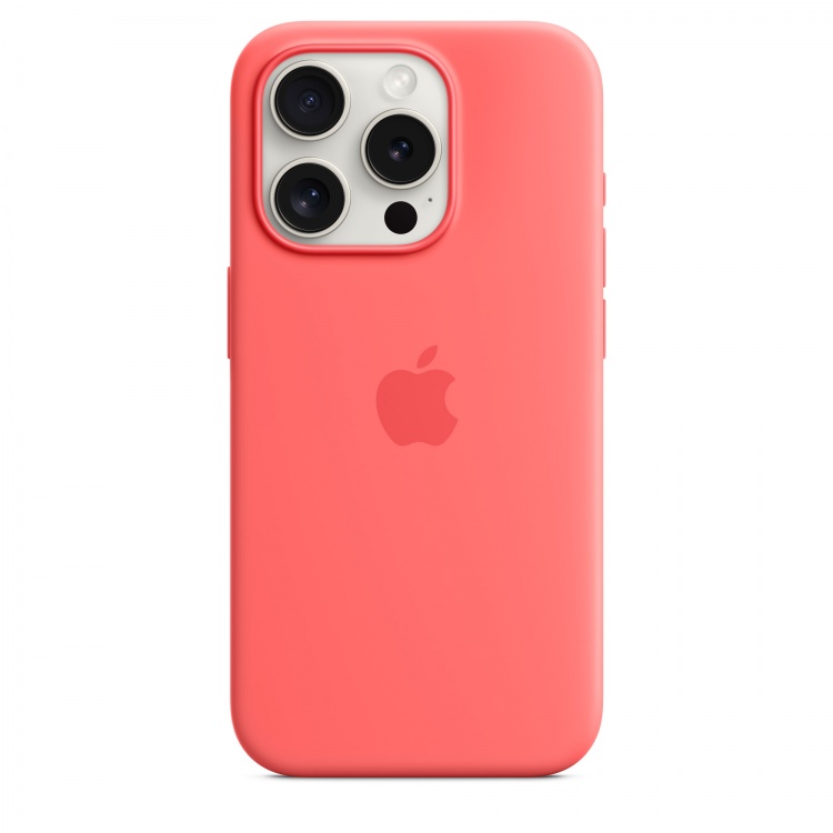Чехол Apple Silicone Case для iPhone 15 Pro with MagSafe (Guava)