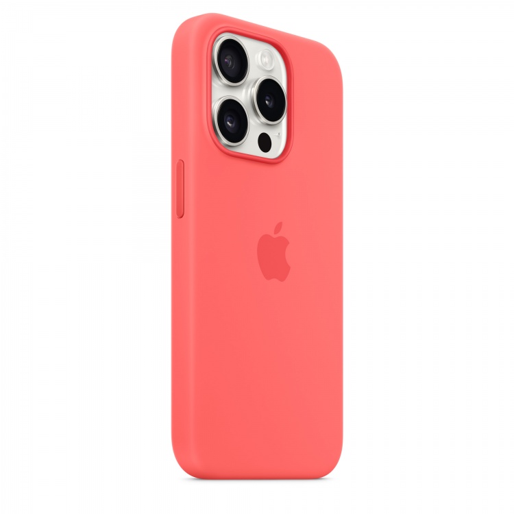 Чехол Apple Silicone Case для iPhone 15 Pro with MagSafe (Guava)