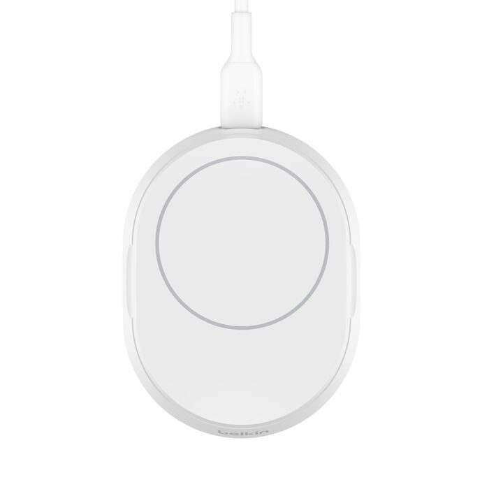 Безпровідна зарядка Belkin 15 Вт Magnetic Stand Qi2 White (WIA008VFWH)