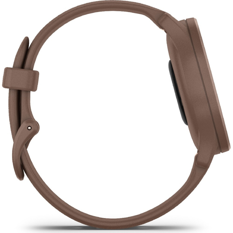 Garmin Vivomove Sport Cocoa Case and Silicone Band with Peach Gold Accents (010-02566-02)
