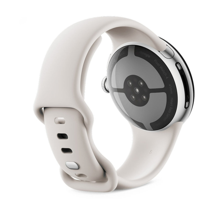 Смарт-годинник Google Pixel Watch 4 45mm Polished Silver Aluminum Case / Porcelain Active Band