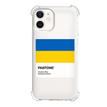 Чохол Ukraine для iPhone 12 Flag Series (Transparent)