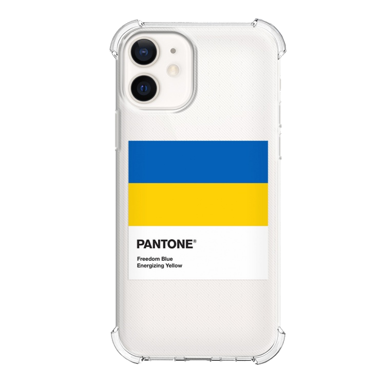 Чохол Ukraine для iPhone 12 Flag Series (Transparent)