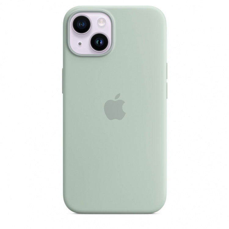 Чохол Apple Silicone Case для iPhone 14 with MagSafe (Succulent)