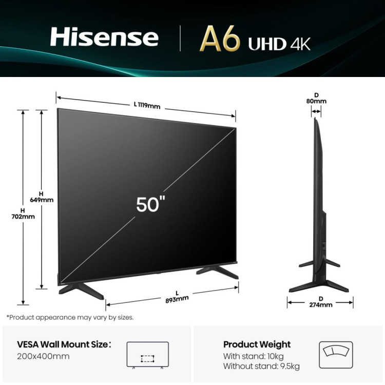 Телевізор Hisense 50 50A6Q (UA) Телевізор Hisense 50 50A6Q (UA)