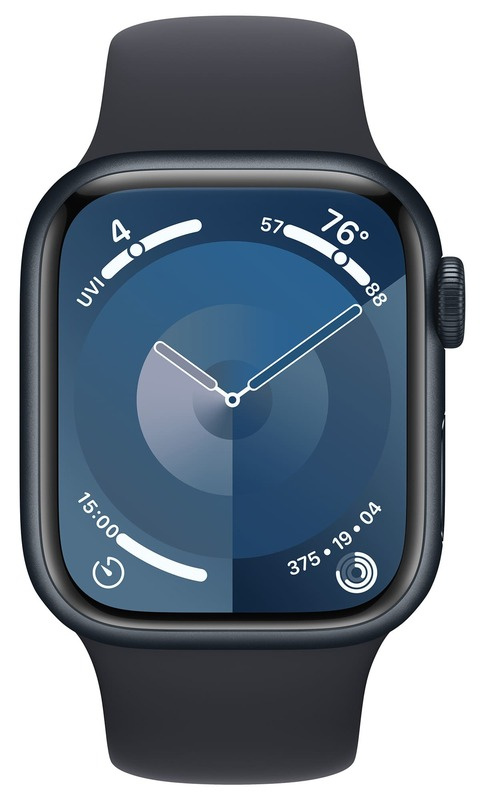 Apple Watch Series 9 45mm GPS Midnight Aluminum Case with Midnight Sport Band (M/L) MR9A3