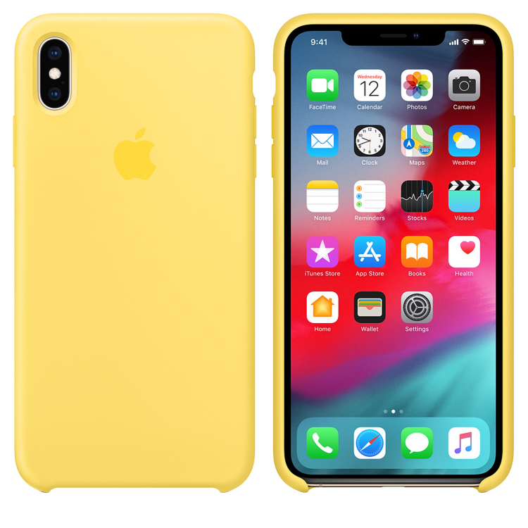 Чехол Smart Silicone Case для iPhone Xs Original (FoxConn) (Canary Yellow)
