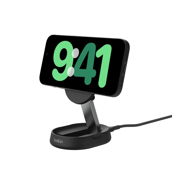 Безпровідна зарядка Belkin 15 Вт Magnetic Stand Qi2 Black (WIA008VFBK)