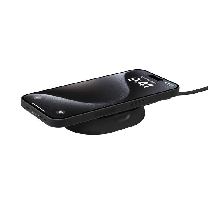 Безпровідна зарядка Belkin 15 Вт Magnetic Stand Qi2 Black (WIA008VFBK)