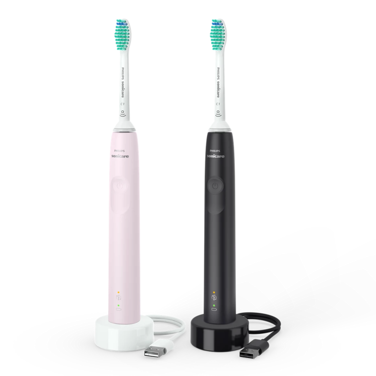Набор зубных электрощеток Philips Sonicare 3100 series (Pink/Black) (HX3675/15)