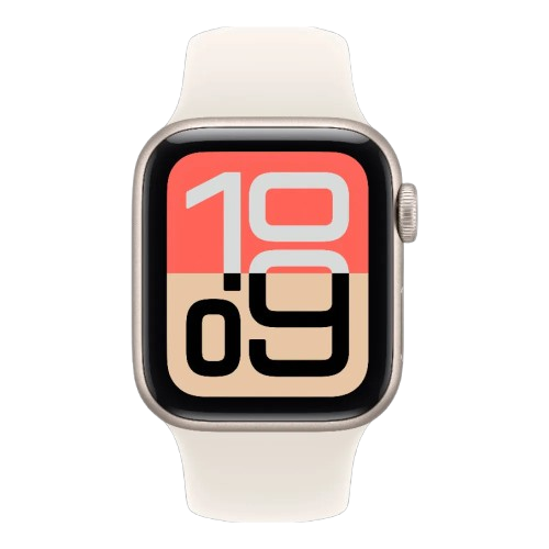 Apple Watch SE 3 GPS, 40mm Starlight Aluminum Case with Starlight Sport Band - S/M (MEH34) бу