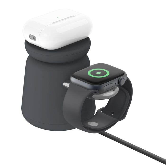 Безпровідна зарядка Belkin 2 in 1 MagSafe (Charcoal Mass)