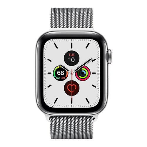 Apple Watch Series 5 GPS + Cellular 44mm Stainless Steel Case with Milanese Loop (MWW32)