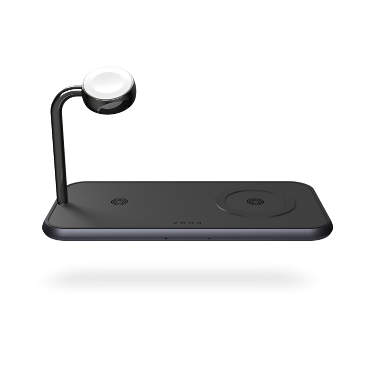 Беспроводная зарядка Zens Dual + Watch Aluminium Wireless Charger Black (ZEDC05BM/00)