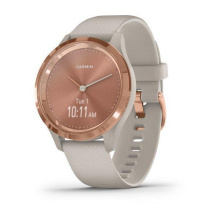 Garmin Vivomove 3S Rose Gold Stainless Steel Bezel with Light Sand Case and Silicone Band (010-02238-22)