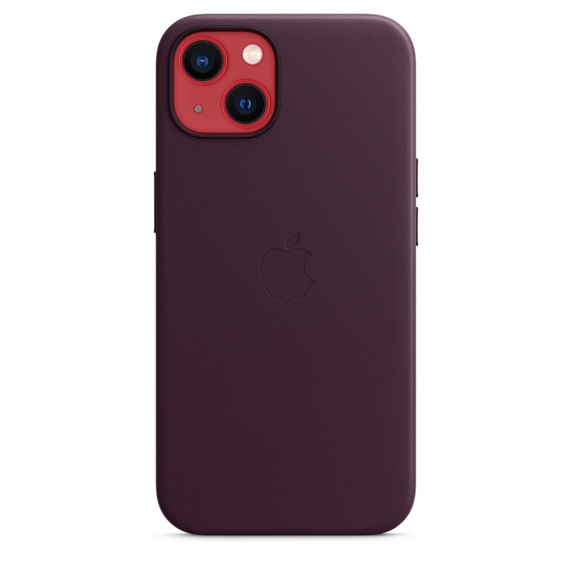 Чохол Apple Leather Case для iPhone 13 with MagSafe (Dark Cherry)