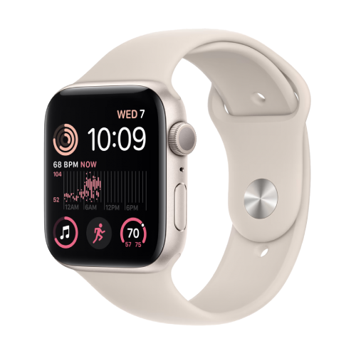 Apple Watch SE 2 44mm Starlight Aluminium Case with Starlight Sport Band (MNJX3) бу