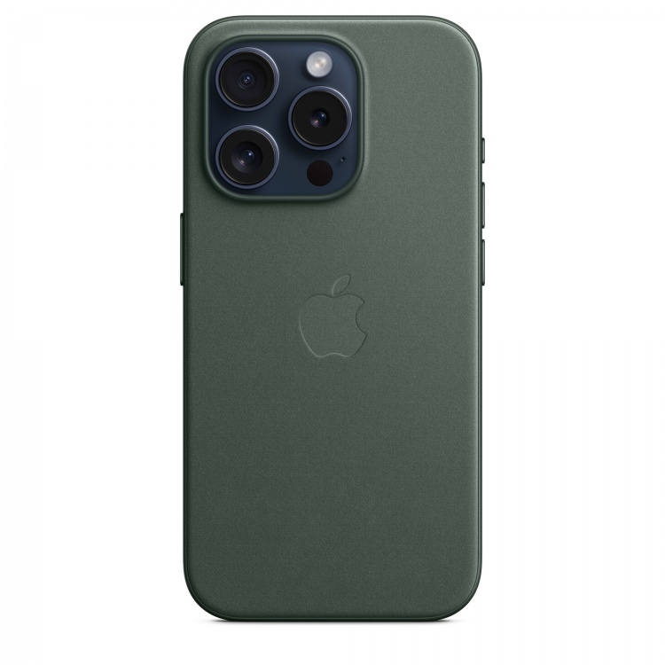 Чехол Apple FineWoven для iPhone 15 Pro with MagSafe (Evergreen)