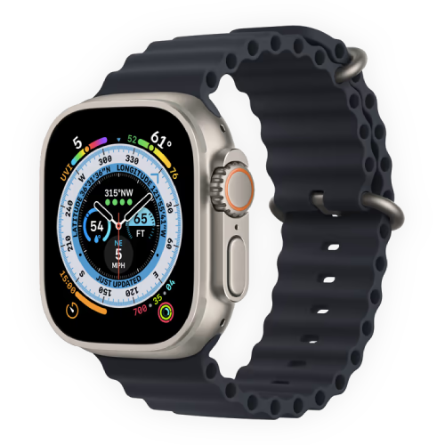 Apple Watch Ultra 49mm Titanium Case with Midnight Ocean Band (MQFK3) бу (Як Новий)