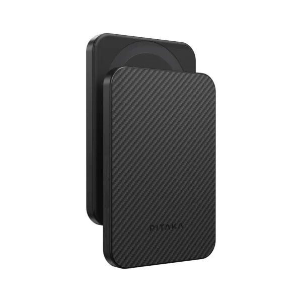 Зарядний пристрій Power Bank Pitaka Aramid Fiber Magnetic Qi2 5000mAh (Twill Black/Grey) (PBQ2401)