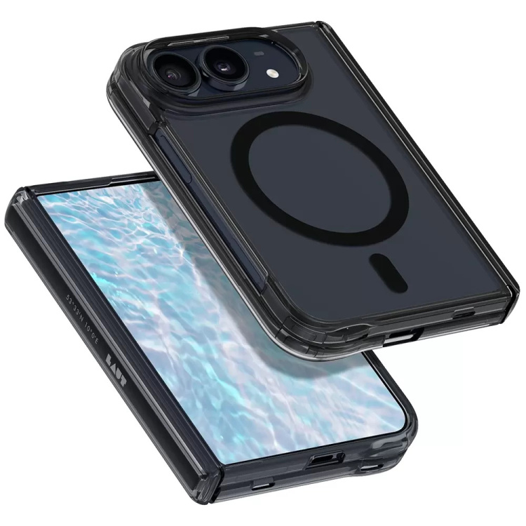 Чехол LAUT Crystal Fluro MagSafe для iPhone 18 Duo	(Black Crystal) (L_IP26F_CF_BK)
