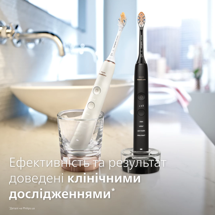 Набор зубных электрощеток Philips Sonicare DiamondClean 9000 (Black/White) (HX9914/69)