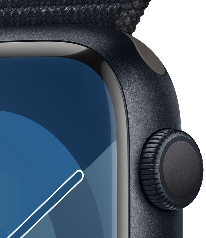 Apple Watch Series 9 GPS 41mm Midnight Aluminum Case with Midnight Sport Loop (MR8Y3)