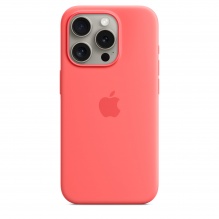 Silicone Case with MagSafe для iPhone 15 Pro (FoxConn) (Guava)