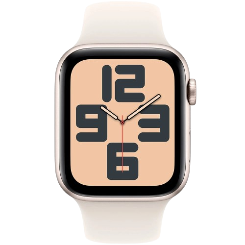 Apple Watch Series SE 2024 GPS 40mm Starlight Aluminium Case with Starlight Sport Band - S/M (MXEF3)