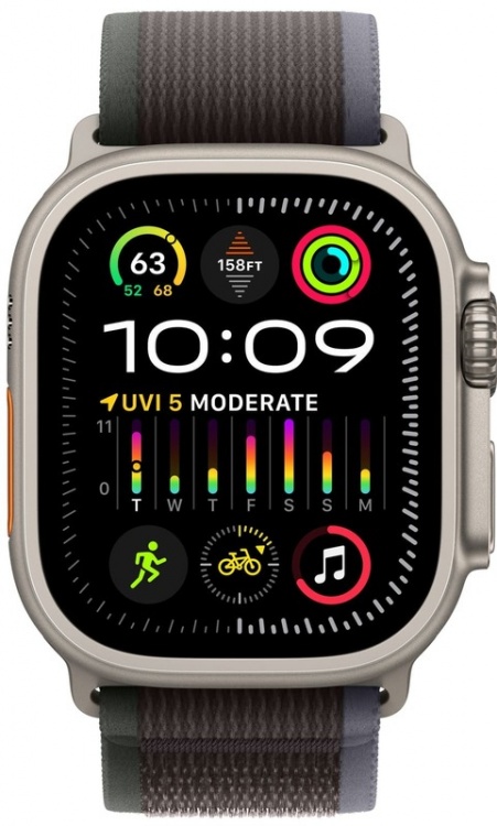 Apple Watch Ultra 2 49mm Titanium Case with Blue/Black Trail Loop (M/L) (MRF63) бу