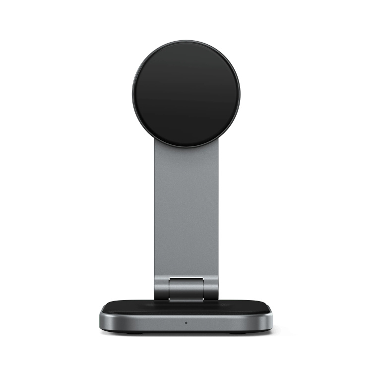 Безпровідна зарядка Satechi 2-in-1 Foldable Qi2 Space Gray (ST-Q21FM)