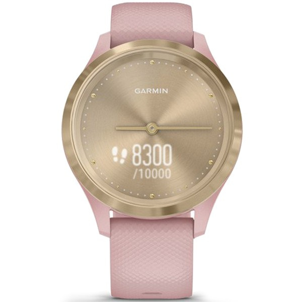 Garmin Vivomove 3S Light Gold Stainless Steel Bezel with Dust Rose Case and Silicone Band (010-02238-01/21)