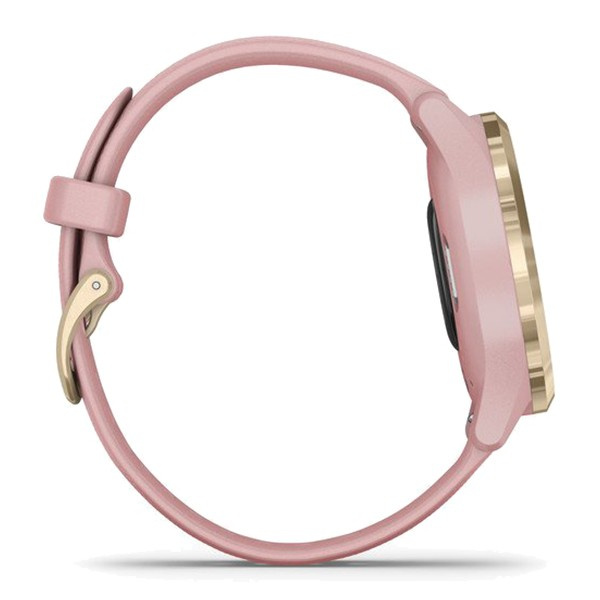 Garmin Vivomove 3S Light Gold Stainless Steel Bezel with Dust Rose Case and Silicone Band (010-02238-01/21)