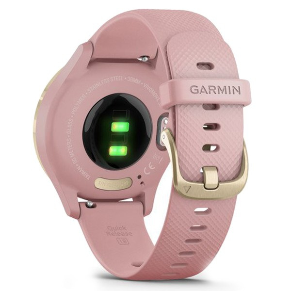 Garmin Vivomove 3S Light Gold Stainless Steel Bezel with Dust Rose Case and Silicone Band (010-02238-01/21)