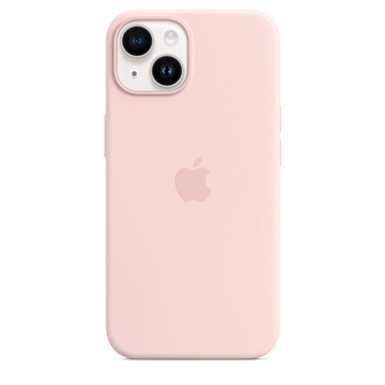 Чехол Apple Silicone Case для iPhone 14 with MagSafe (Chalk Pink)