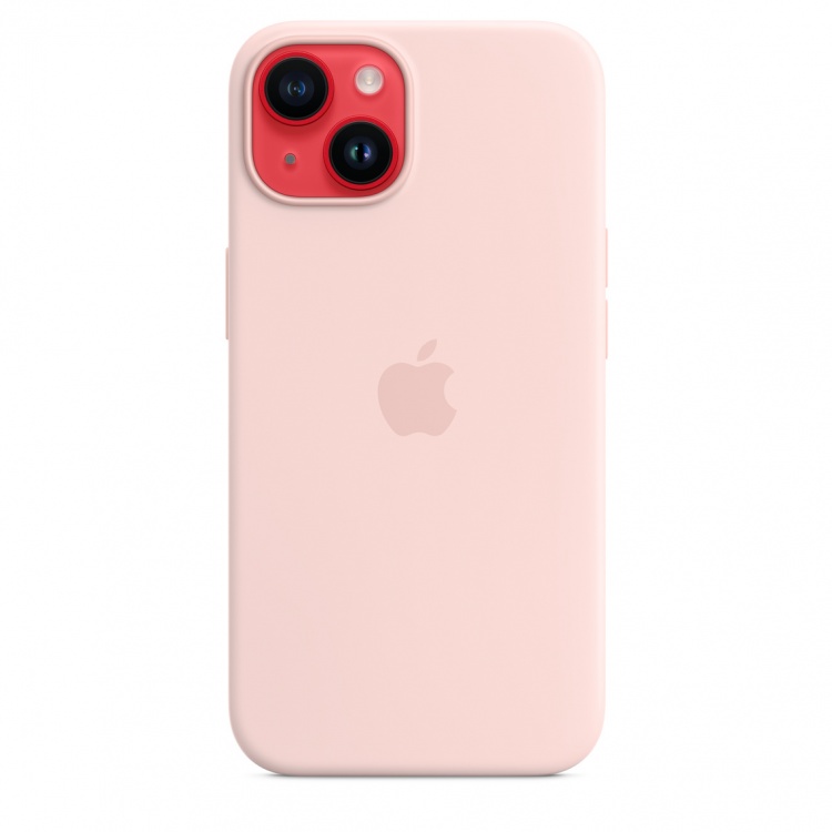 Чохол Apple Silicone Case для iPhone 14 with MagSafe (Chalk Pink)