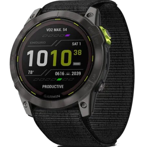 Garmin Enduro 2 Carbon Gray DLC Titanium with Black UltraFit Nylon Strap (010-02754-00/01) Garmin Enduro 2 Carbon Gray DLC Titanium with Black UltraFit Nylon Strap (010-02754-00/01)