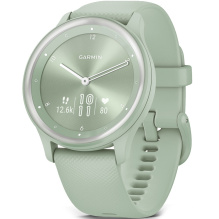 Garmin Vivomove Sport Cool Mint Case and Silicone Band with Silver Accents (010-02566-03)