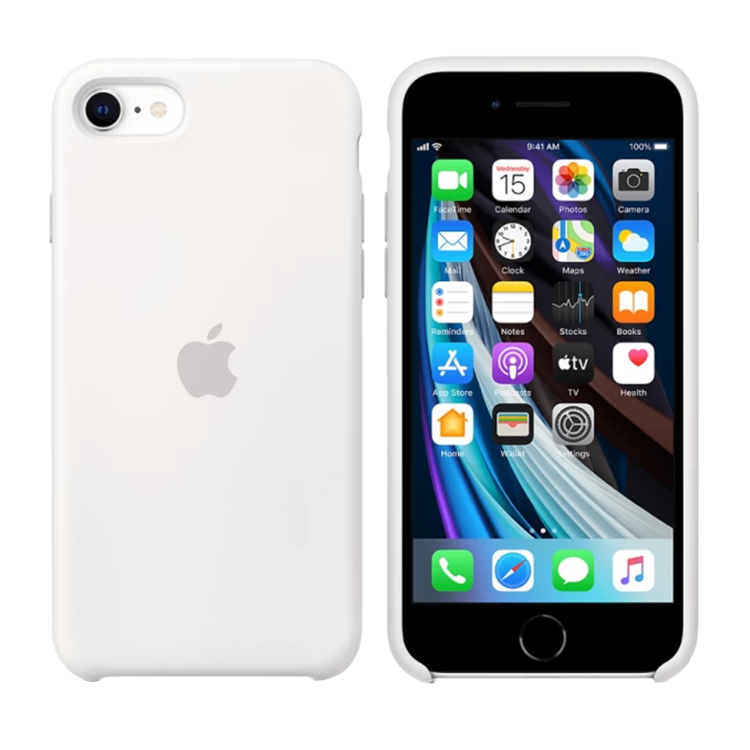 Чехол Smart Silicone Case для iPhone SE2 Original (FoxConn) (White)