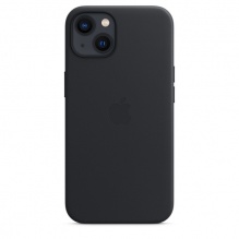 Чохол Apple Leather Case для iPhone 14 with MagSafe (Midnight)