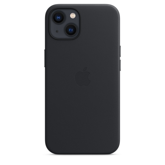 Чехол Apple Leather Case для iPhone 14 with MagSafe (Midnight)