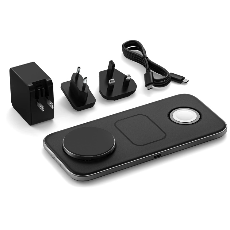 Безпровідна зарядка Satechi Trio Qi2 Pad Space Grey (ST-QTPM-EA)
