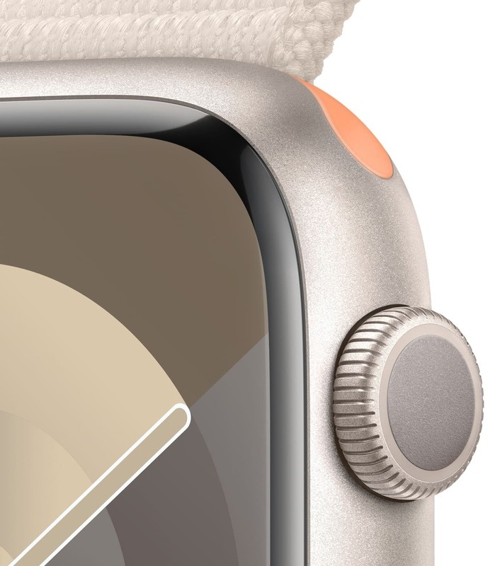 Apple Watch Series 9 GPS 45mm Starlight Aluminum Case with Starlight Sport Loop (MR983)
