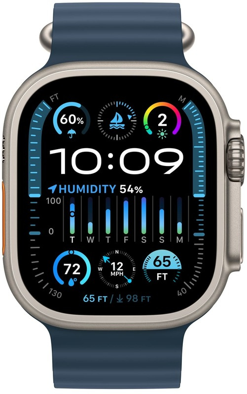 Apple Watch Ultra 2 49mm Titanium Case with Blue Ocean Band (MREG3) бу