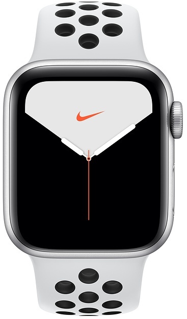Apple Watch Nike Series 5 GPS 40mm Silver Aluminum Case with Pure Platinum/Black Nike Sport Band (MX3R2)